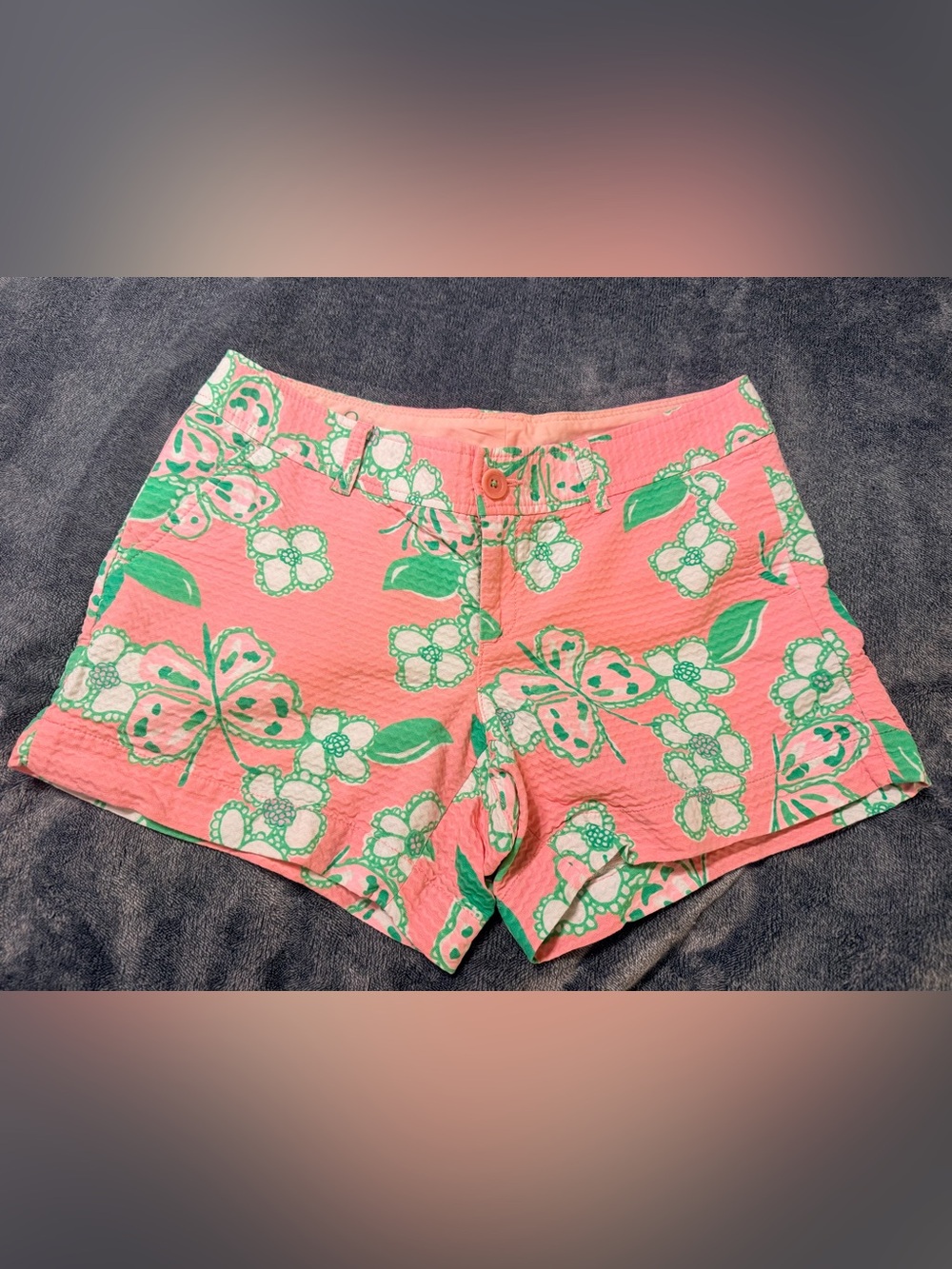 Lilly Pulitzer Coral Pink Floral Shorts